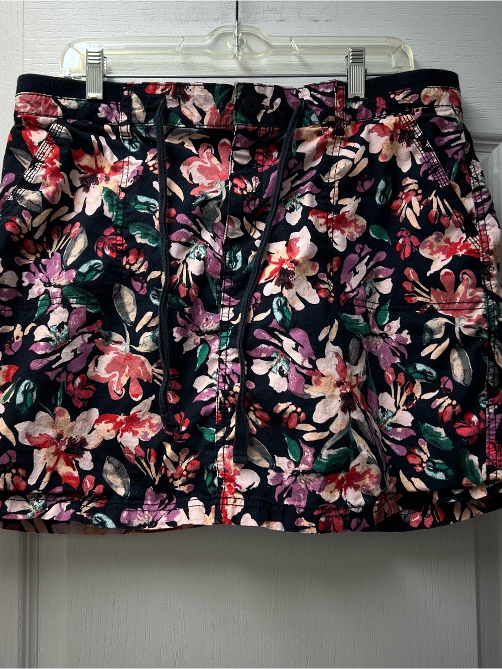Faded Glory Floral Y2K Side Pocket Skort Sz 14